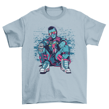 Cyberpunk urban man t-shirt